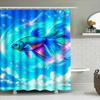 3D Printed Shower Curtain with Fish Design for Bathroom Decor Waterproof and Eco-Friendly Home Accessories Easy Installation Kit