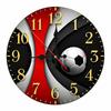 30cm Football-Themed Wooden Clock Solid Wood Soccer Quartz Clock Round Wall Clock  Living Room