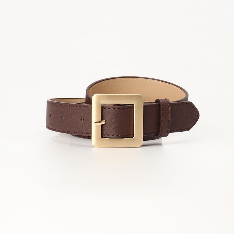 Simple and versatile belt Women's fashion trendy belt High-end alloy women's belt Decorative jeans belt