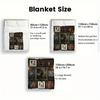Alpaca Portrait Gallery 2D Flat Pattern Flannel Blanket, High quality All Seasons, Home Decor, Warmth and Comfort, Perfect for Christmas Gifts.