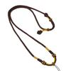 Handgefertigtes Achtstrangiges Tiefbraunes Verstellbares Halskettenband