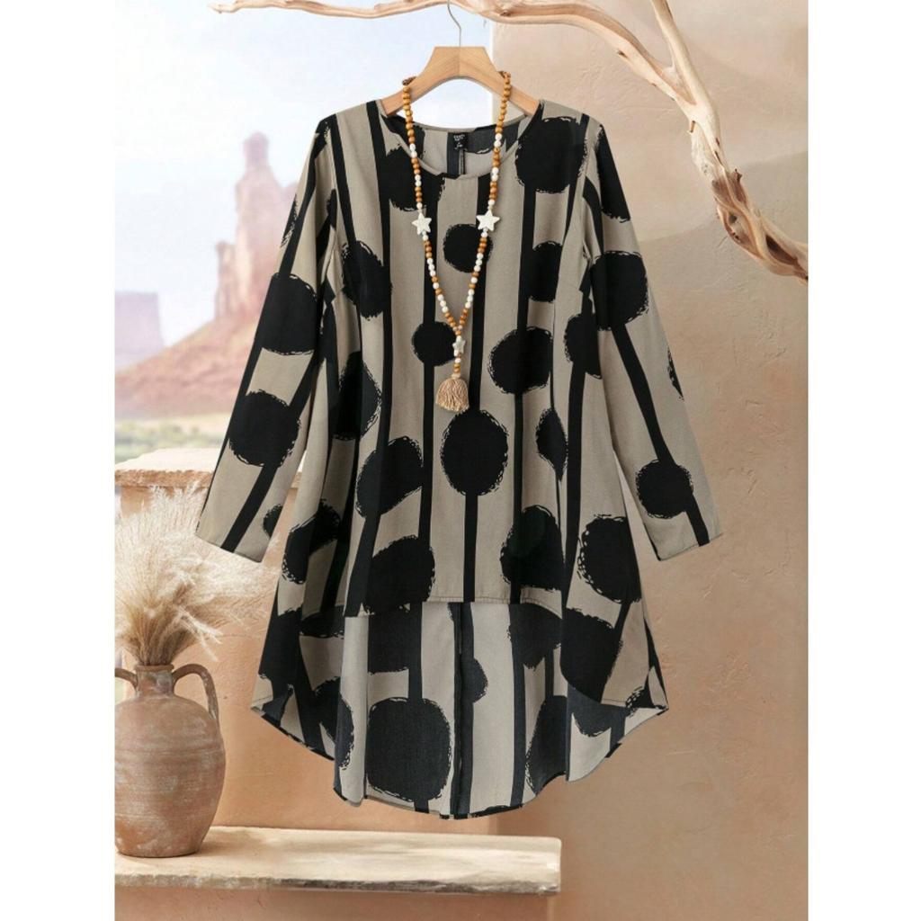 Ladies', Fashionable, Elegant, Printed Set, Polka Dot, Loose, Casual Set