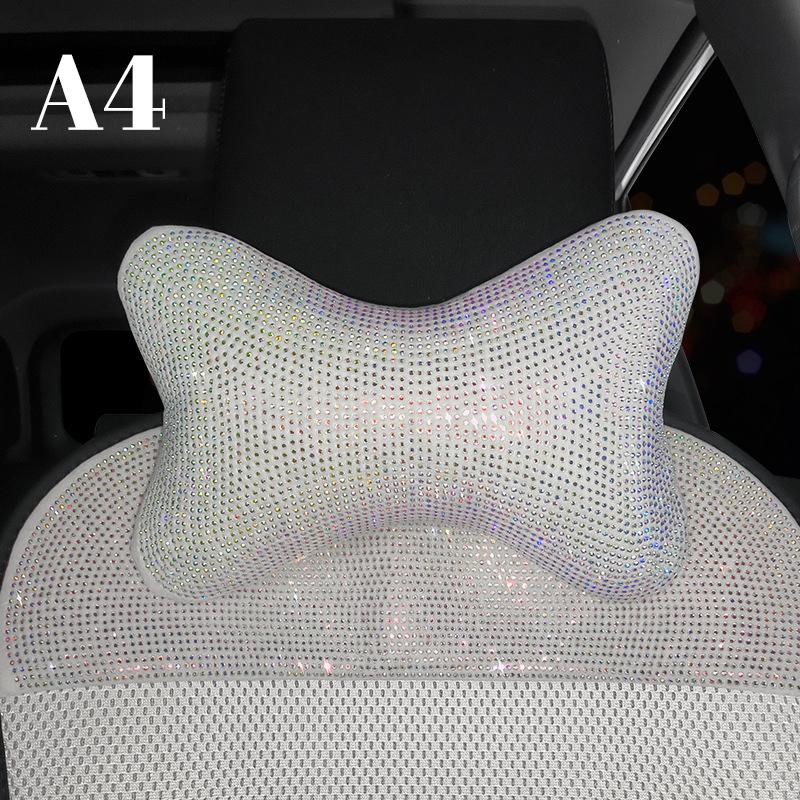 Fashion Classic Car Seat Cover Full Set Bling Diamond Interior Accessories Women Cushion Breathable Universal for All