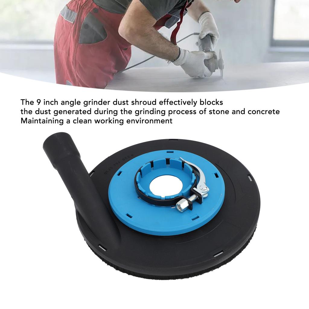 9 Inch Angle Grinder Dust Shroud Surface Grinding Dust Shroud for 230mm 9 Inch Angle Grinder Blue Black B-230L