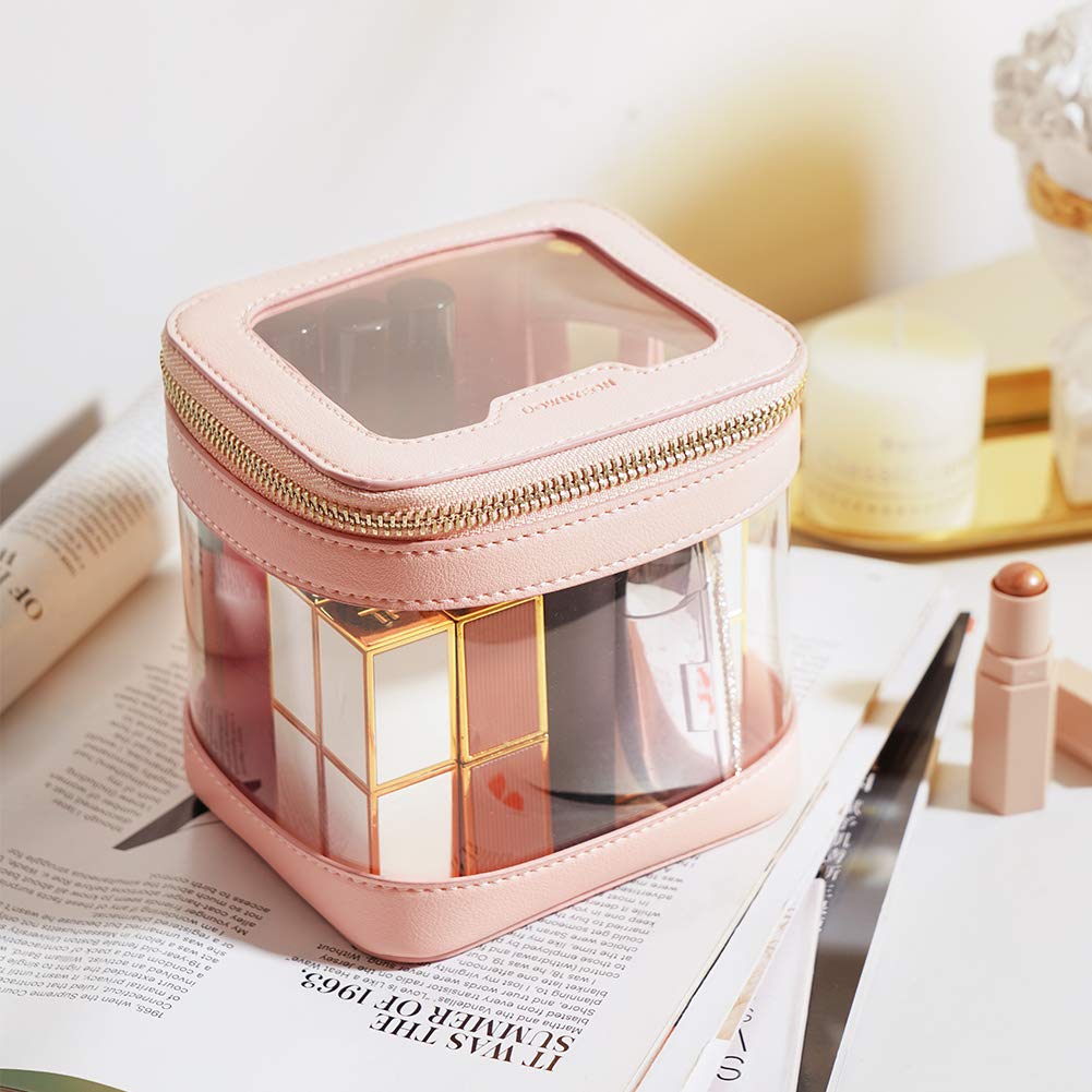 Rownyeon 2023 Best Hot Selling Custom Logo Private Label Clear Travel Makeup Bag Pouch PVC Lipstick Bag 12*10*12cm розовый