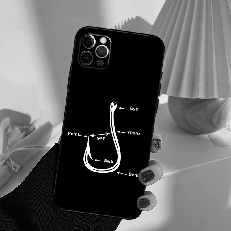 Carp Fish Fishing rod Hook Case For iPhone 11 12 13 14 15 16 Pro Max Cover For iPhone 13 12 Mini XR X XS Max Plus