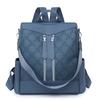 Women's Commuter Soft Leather Backpack Printed Backpack