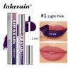 Lucidalabbra Tattoo Peel-Off Tubo Argento Impermeabile Liquido Opaco Tinta Labbra RosaRosato Strappabile Macchia Labbra Non Appiccicoso Asciugatura Rapida Trucco