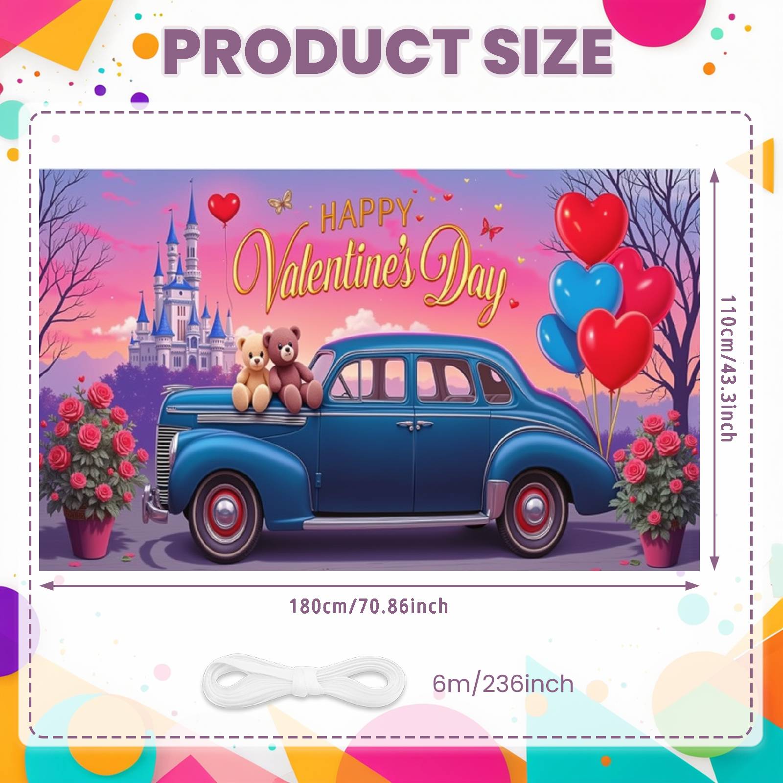 

Romantic Background Golden Lettering Love Scene Display Valentine s Day Banner Pink Roses Love Backdrop For Anniversary Photo