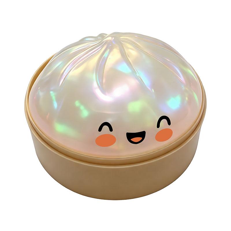 Cute Bao Bun Dumpling Squishy Slime Stress Relief Toys Non-Stick Clear Glitter Slime Stress Ball Fidget Toy For Kids Party Favor