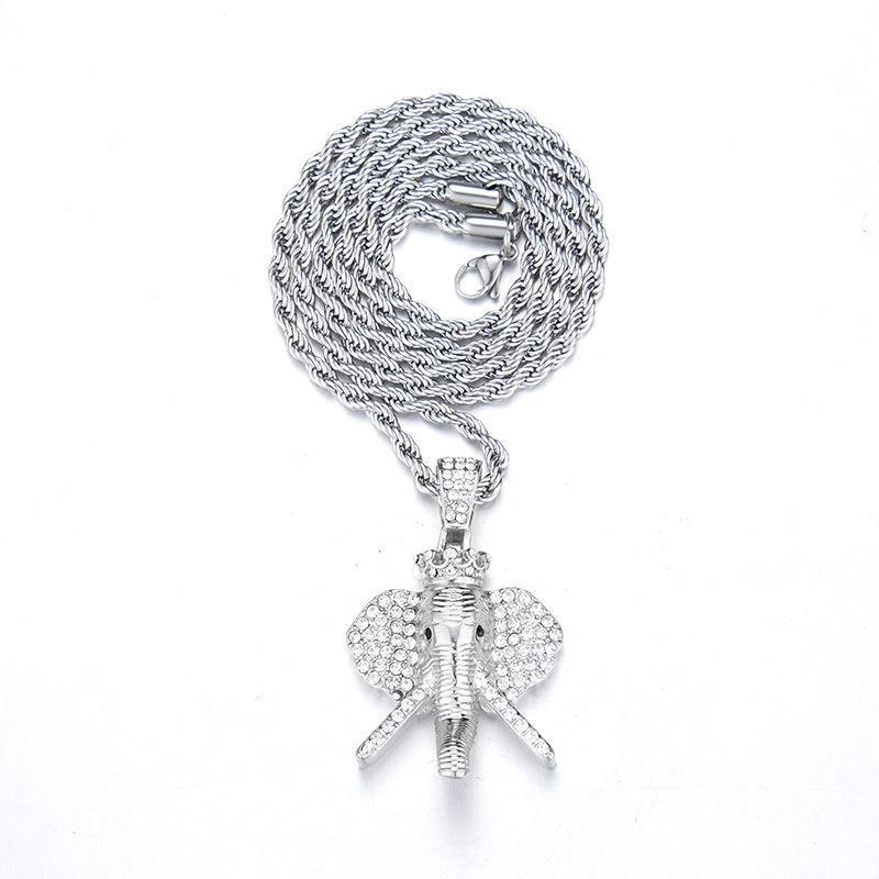 Trendy Zircon Butterfly Hip Hop Pendant Necklace for Couples