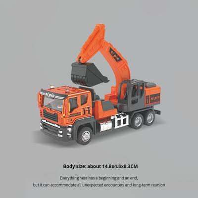 Large Alloy Construction Vehicle Toy Set Concrete Mixer Truck Engineering Machine Model Kit For Boys Play Vehicles & Models