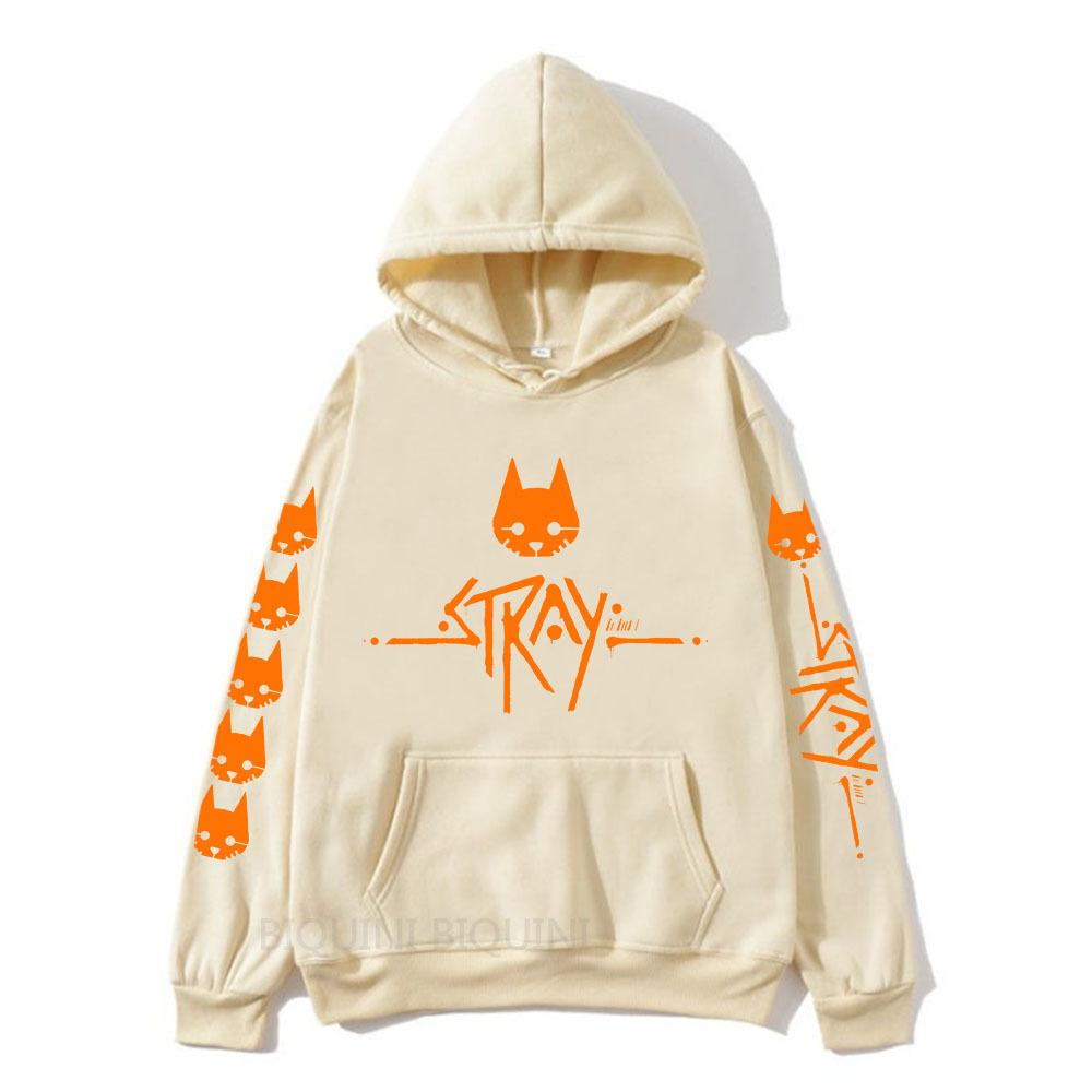 Stray Game Cartoon Print New Hoodies Women Men Long Sleeve Hooded Sweatshirts Unisex Casual Y2K Street Fashion Pullover Clothing