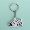 Cat Play Badminton Badminton Keychain Acrylic Badminton Key Chains  Decoration Accessories