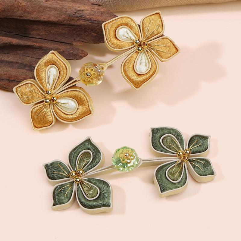 Traditional Style Sewing Trim for Apparel Finishing, Decorative Qipao Button Piece with Butterfly Shape for Dress Fronts