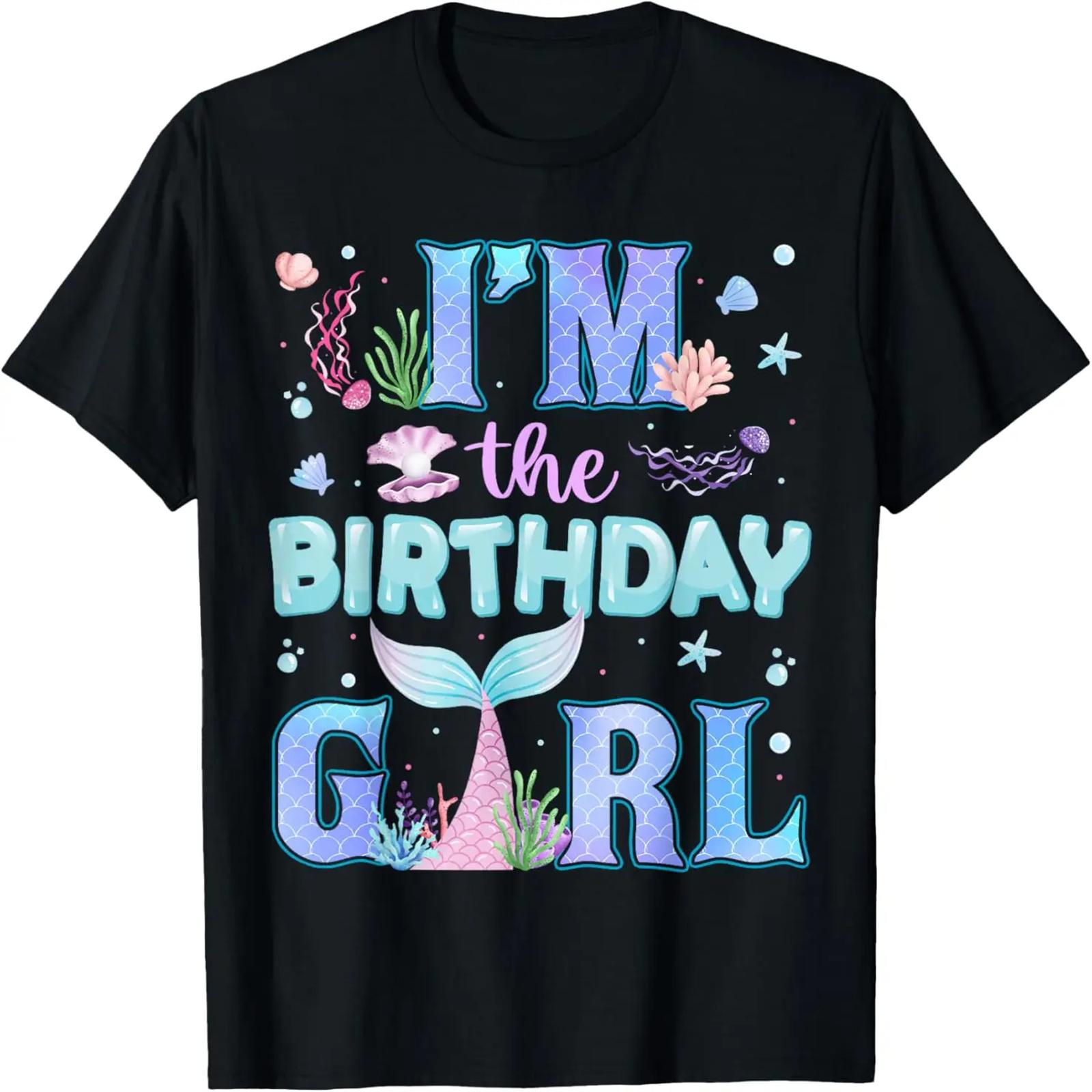Im The Birthday Girl Mermaid Family Party Matching T-Shirt S