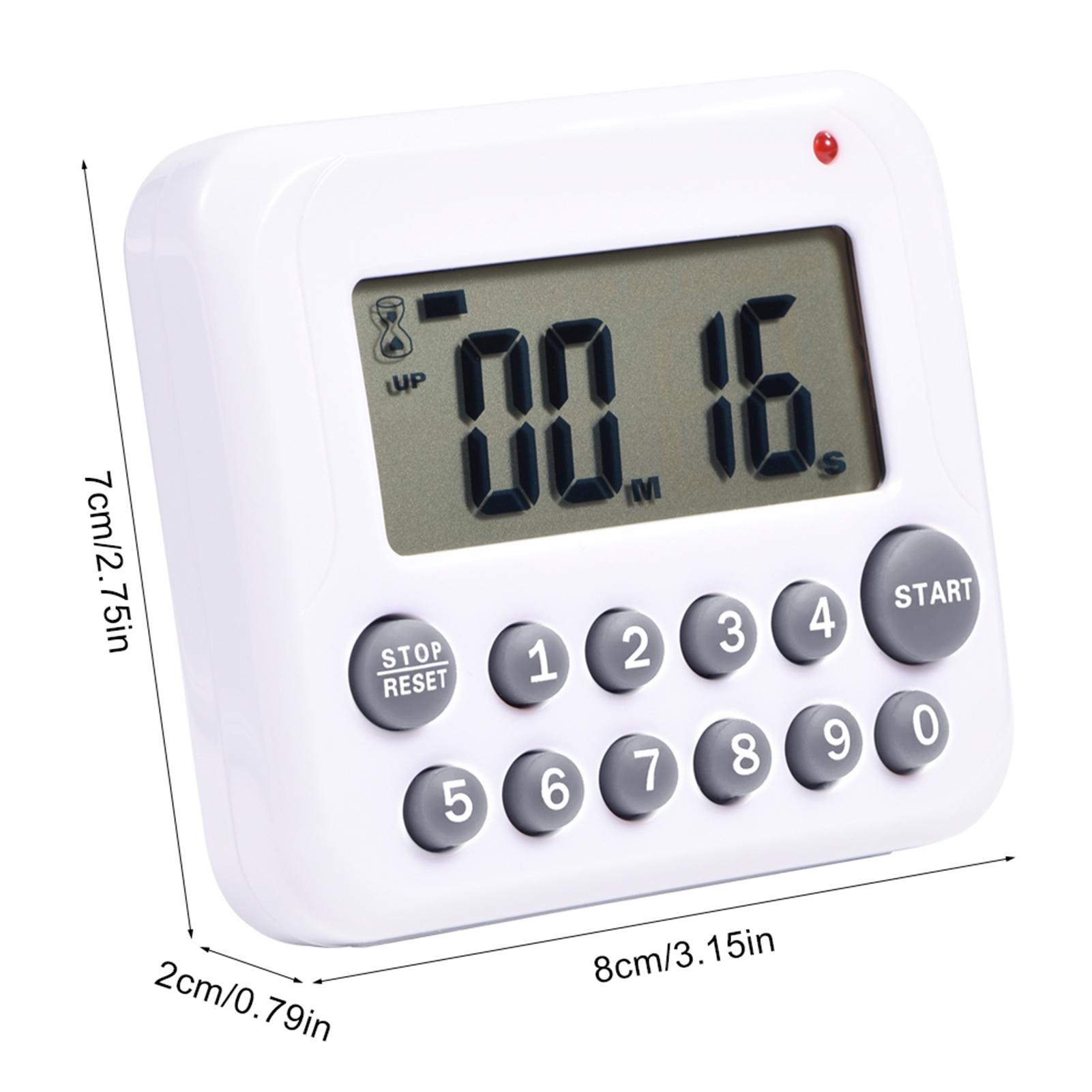 

Digital Large LCD Timer Kitchen Cooking Count Down Clock 99 Minute Alarm Battery Powered Grey серый