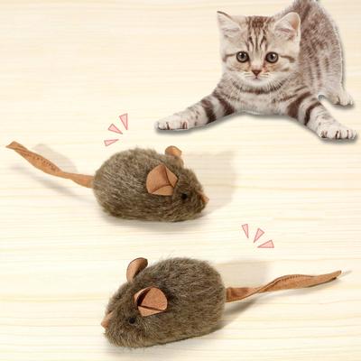 Katze Maus Spielzeug 2 Stück Quietschend Interaktiv Realistisch Kätzchen Spiel Kätzchen Zahnungsspielzeug Für Jagd Simulation Kratzen Mental