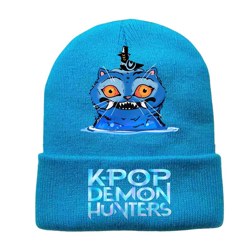 Barn Pojkar Flickor Rumi Tiger Derpy Tryckt Stickad Mössa Tråd Sammet Mössa Höst Vinter Varm Stickad Mössa