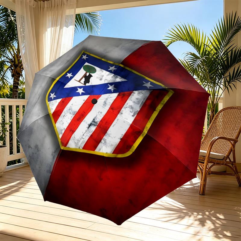 football club Print Automatic Open Close Umbrella, Portable Foldable Umbrella, for Outdoor Commute Camping Trip, Ideal Birthday Gift
