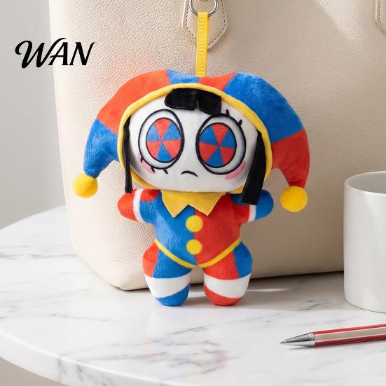 Mini Plush Toy Keyring Clown Keychain for Backpack Cute Stuffed Animal Soft Handbag Pendant Purse Charm Funny Gift Kids Women Fluffy