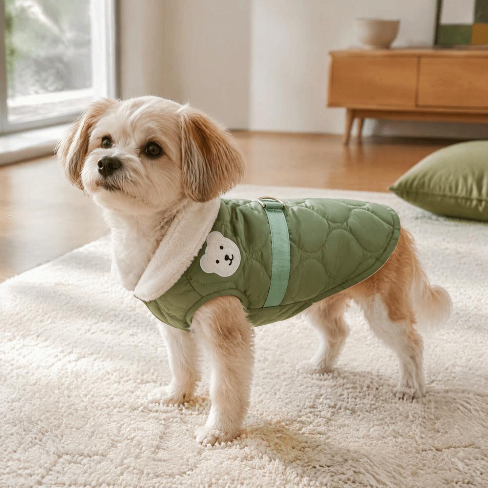 Leinenring Hund Winterjacke Zweibein-Design Katze Baumwollweste Haustier Gepolsterte Weste Kaltes Wetter