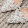 Fashion Strange Style Pointed Toe White High Heels Sandals Summer Fashion Crystal Rhinestone Party Wedding Banquet Pumps Shoes