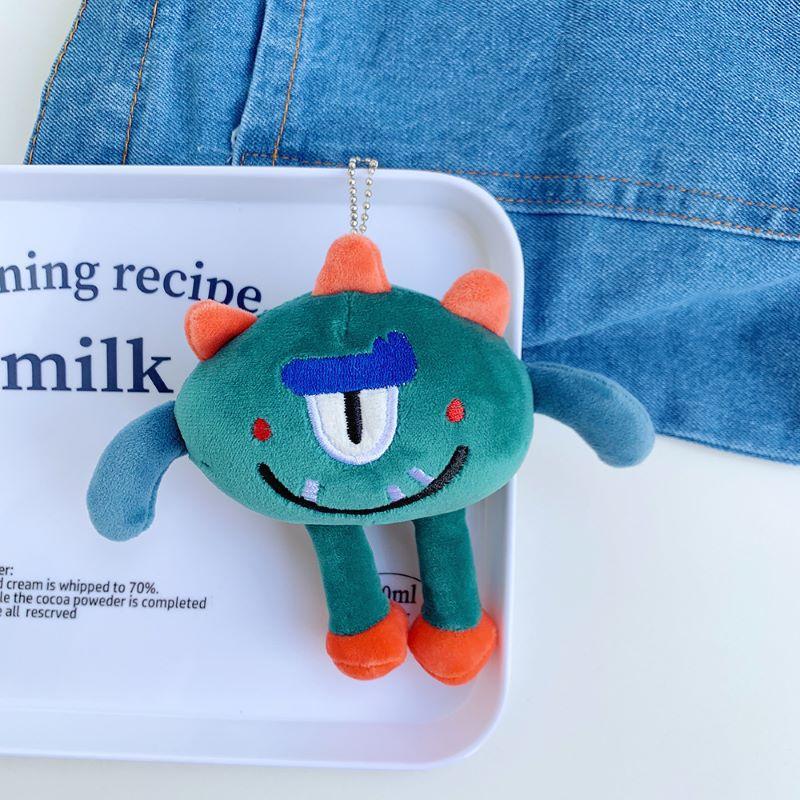 Plush Toy Bag Keychain Children's Pendant Ugly Little Monster Doll Schoolbag Accessories