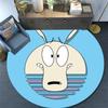 Rocko2 Round Area Rug,Carpet Rug for Living Room Bedroom Sofa Playroom Decor,Non-slip Floor Mat