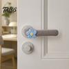 Bedroom Door Lever Sleeve 2/4Pcs Flower Handle Cover, Anti-collision Knob Protector, Anti-Static Decorative Cover Anti-Freeze for Home Office Fabric