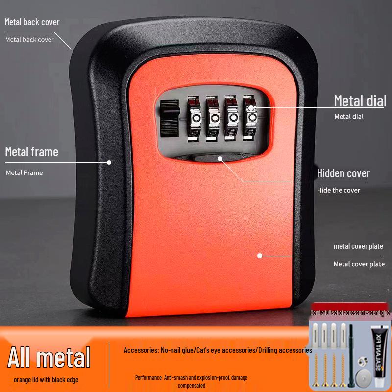 Wall-Mounted Anti-Theft Key Lock Box for Homes and Construction Sites