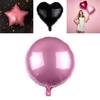Inch Solid Colour Foil Balloons Heart Star Round Shape Perfect For Weddings And Birthday Parties**