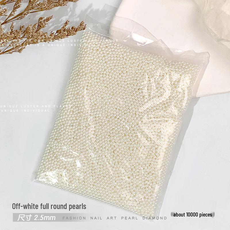 

Крупные, круглые, с высоким блеском белые жемчужины для нейл-арта (Без отверстий)