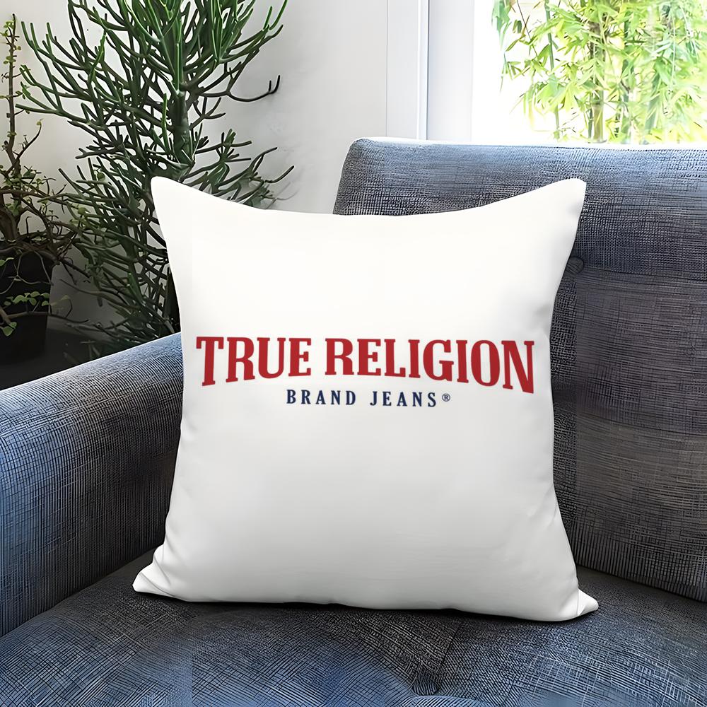 Brand T-True ReligionS Cushion Cover Comfortable Reversible Pillow Cover Ideal for Car Sofa Bedroom & Beyond