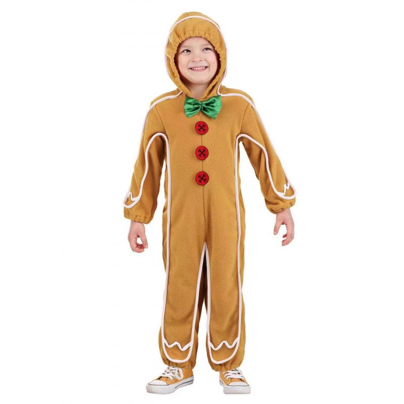 Christmas costume gingerbread man halloween children skull knight onesie gingerbread man costume