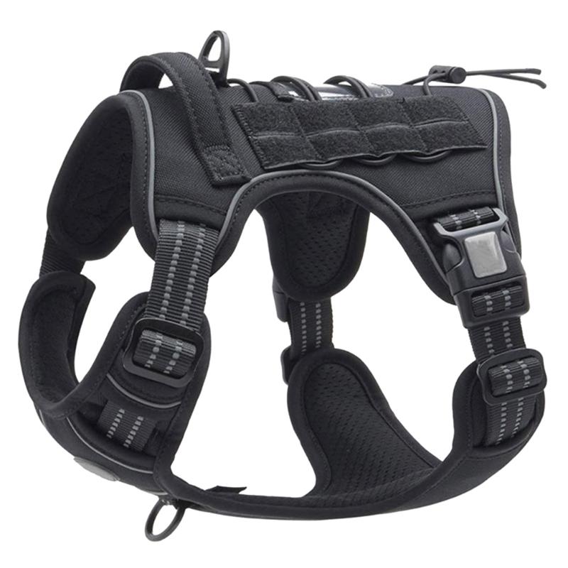 

Dog Adjustable Training Vest Harness Comfortable Dog Vest Harness for Medium Dogs Multicolored Vest S чорний