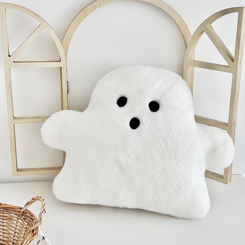Creative Ghost Plush Throw Pillow With Soft Velvet Cover For Halloween Decor And Comfort