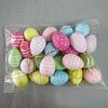 24pcs Easter Hanging Eggs Colorful Plastic Eggs Ornaments For DIY Easter Tree Decor Crafts Party Home Decor