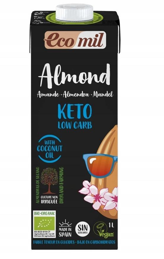 ECOMIL Keto Low Carb Almond Drink GLUTEN-FREE ORGANIC 1 l