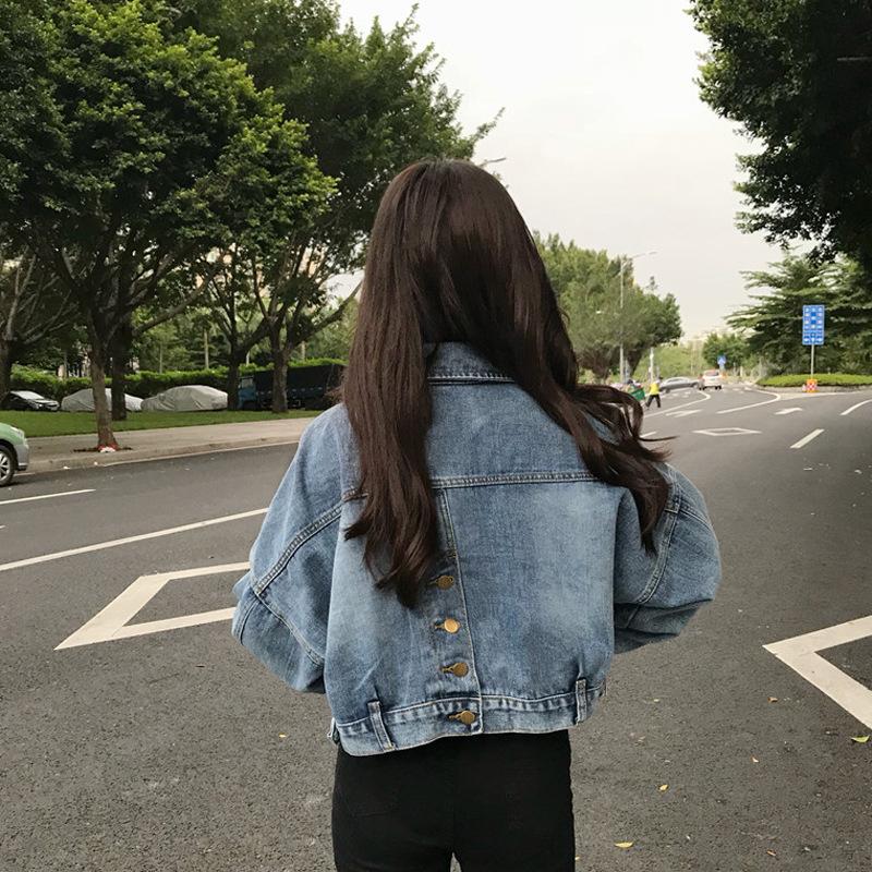Spring and Autumn Vintage Denim Coat Women's Korean Version Loose Short Versatile Jacket Women's Top