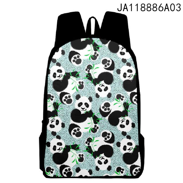 3pcs/set Anime Panda 3D Backpack School Bag Sets for Teenager Boys Girls Cartoon Kids Schoolbags Children Mochilas