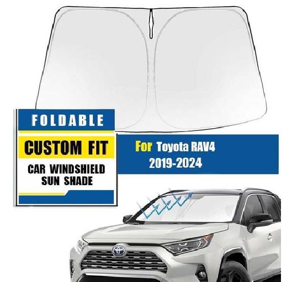 Custom For Toyota RAV4 2019-2024 Front Car Windshield Sun Shade Window Cover
