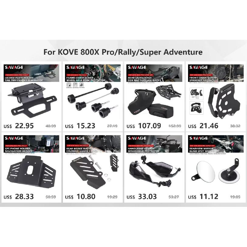 For KOVE 800 X Frame Fairing Guard Crash Slider Rear Front Wheel Axle Protector 800X Pro Rally Super Adventure Fit Colove KY800X