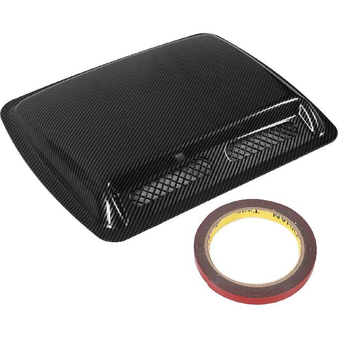 Decorative Air Intake Covers, Self Adhesive Design Car Hood Vents Hood Scoop Vent Bonnet Cover Hood Scoop for Cars (Carbon Fiber Pattern)