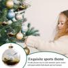 2d Christmas Sports Ball Pendant Christmas Tree Ornament Gift Home Christmas Decorations Ornaments Pendant Small Ball