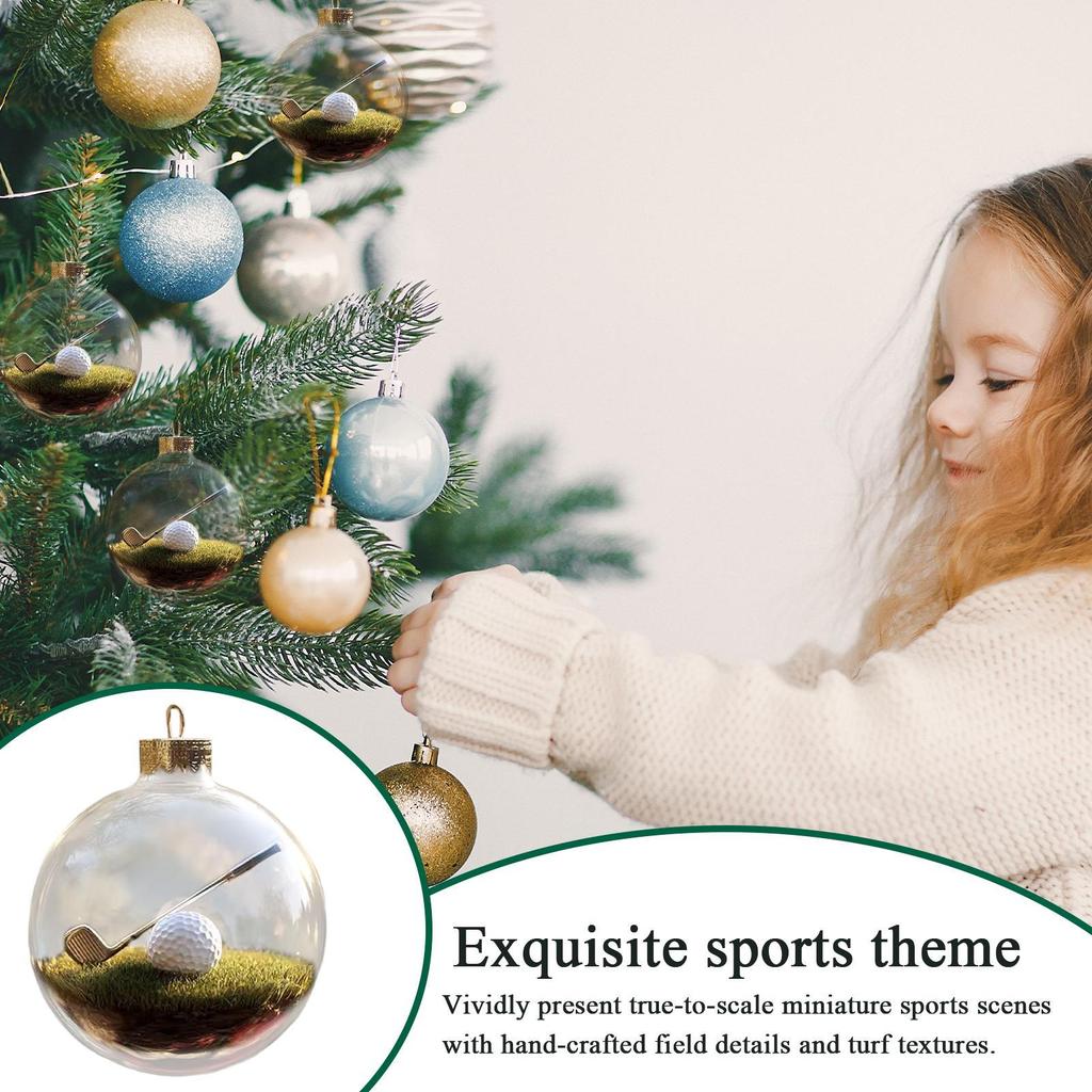 2d Christmas Sports Ball Pendant Christmas Tree Ornament Gift Home Christmas Decorations Ornaments Pendant Small Ball