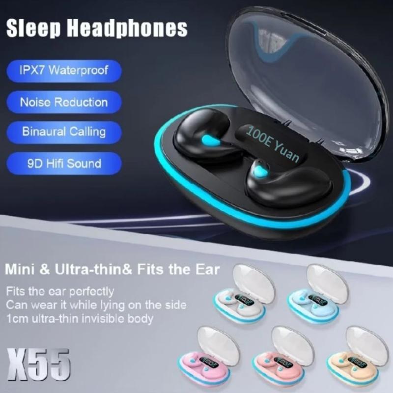 Mini Wireless Bluetooth Earphones With Free Freebie Bt5.3 Sleeping Earbuds Stereo Sport Headset