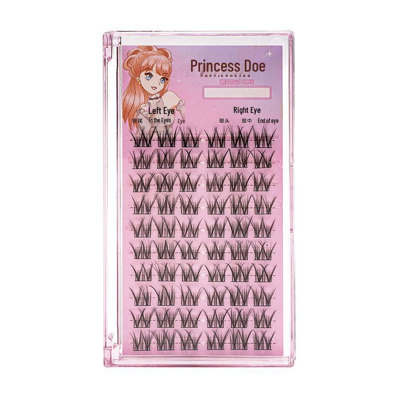 

Dolly Princess V-Shaped False Eyelashes Set - Manga Style, Large & Small Rolls