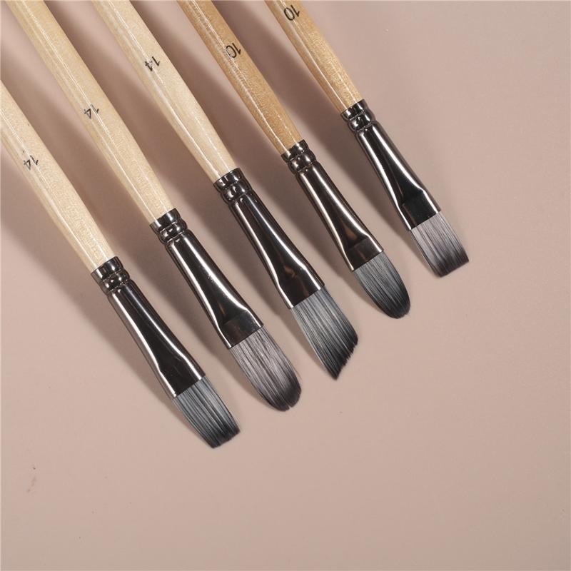 24x Acrylic Painting Brushes Scraper with Cloth Bag Artist Paintbrushes for Canvas Kid Adult Drawing Art Craft Supplies