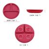 Silicone Baby Feeding 8-Piece Tableware Set with Compartment Plate